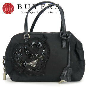 Prada handbag triangle logo jeweled black triangular plate heart bag